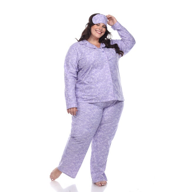 3 Piece Pajama Set, Purple Paisley / Purple, alternate image number 2