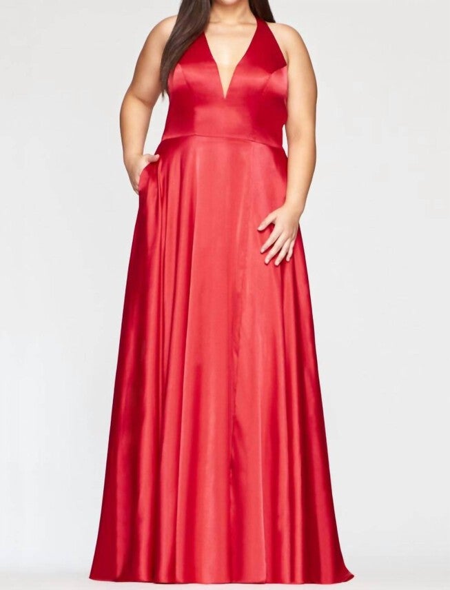 CHARMEUSE DRESS IN RED, Red / Red, hi-res image number 0