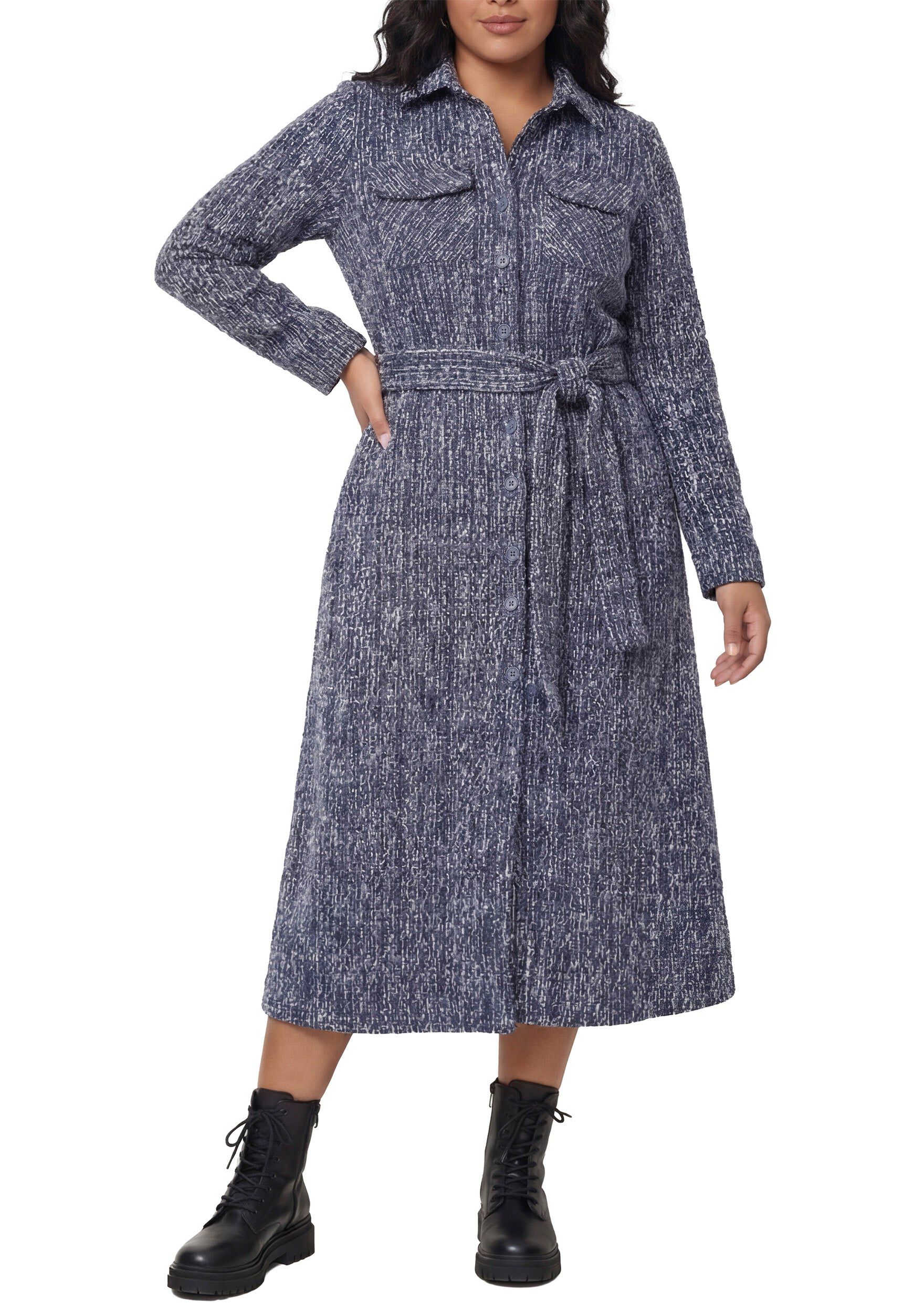Oakley Dress, Blue Tweed / Dusty Blue, hi-res image number 0