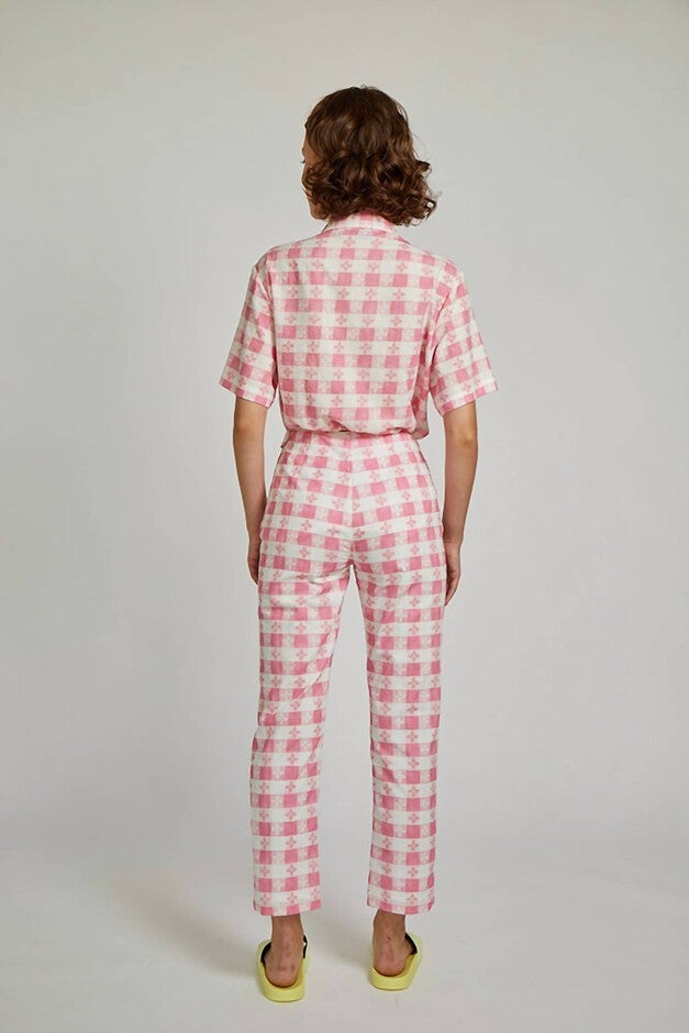 BIRDIE PANT IN PINK TABLECLOTH, , alternate image number null