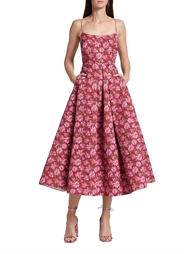 AUDRA DRESS, Bordeaux Bloom / Pink, hi-res image number null