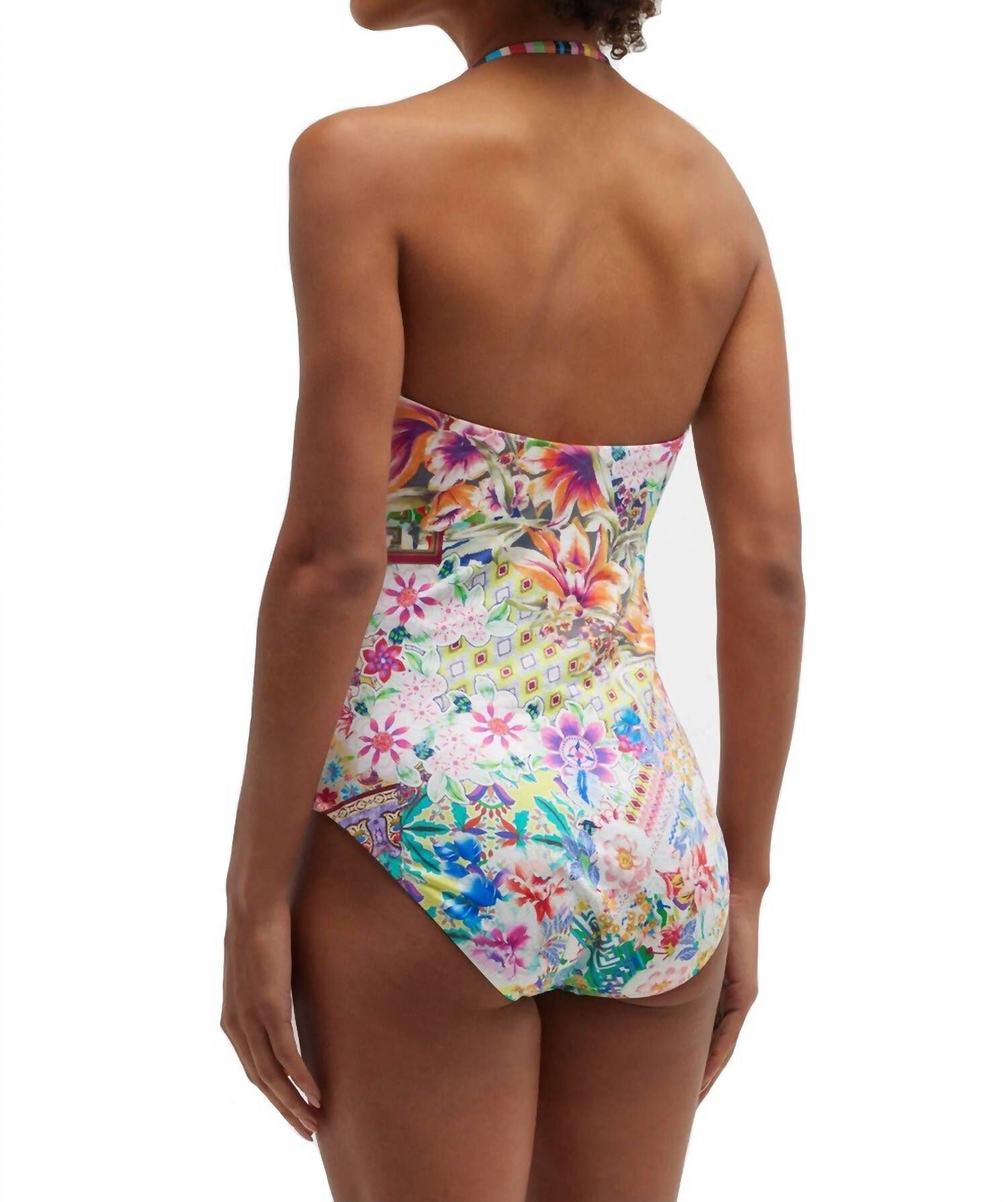 RUCHED SWEETHEART ONE PIECE SWIMSUIT IN MULTI, , alternate image number 5