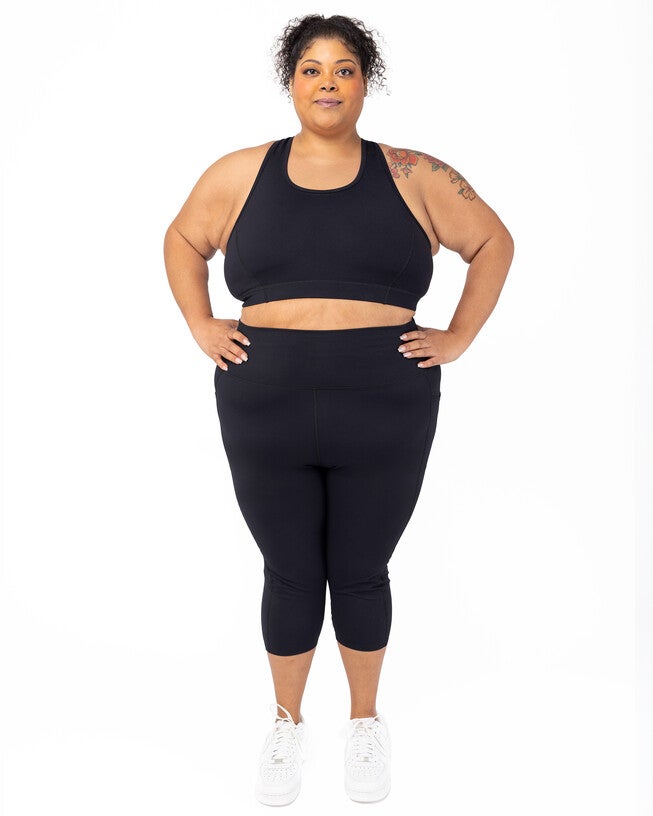 SuperHold™ Pocket Capris, Black / Black, alternate image number null