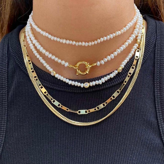 Tiny Pearl Choker Pearl White One Size, , alternate image number null