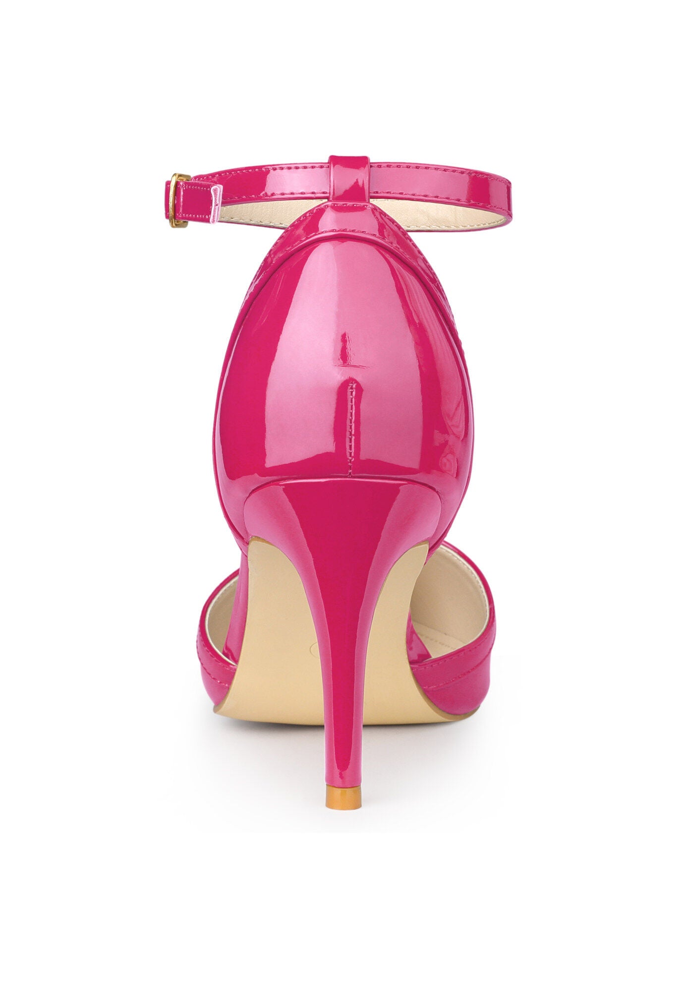 Pointed Toe Stiletto High Heel Pumps Evening Dress Shoes, Hot Pink / Pink, alternate image number 2