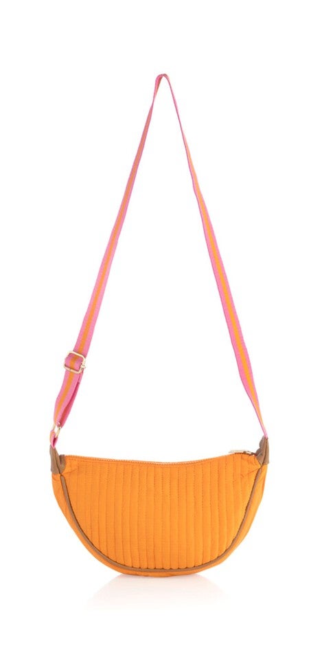 Ezra Quilted Nylon Sling Cross-Body, Orange / Orange, hi-res image number null