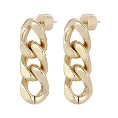 Taraji 3 Link Drop Earrings Gold
