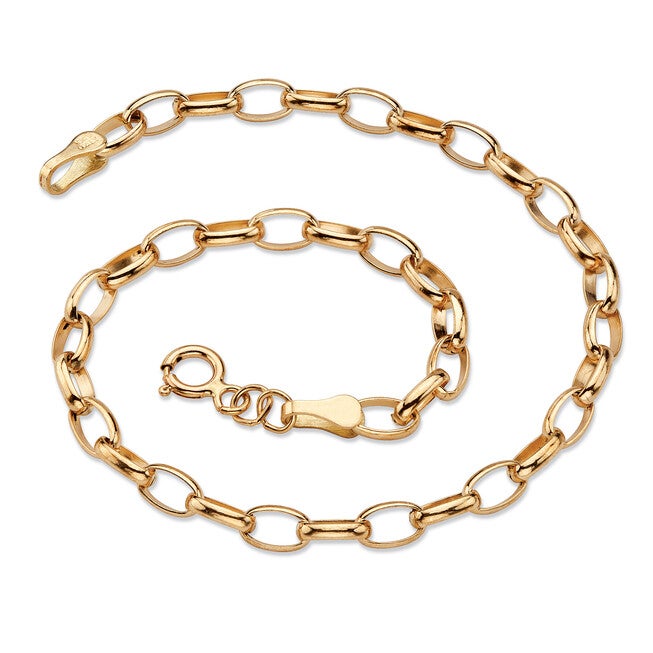 Rolo-Link Bracelet in Solid 10k Gold, , alternate image number 8