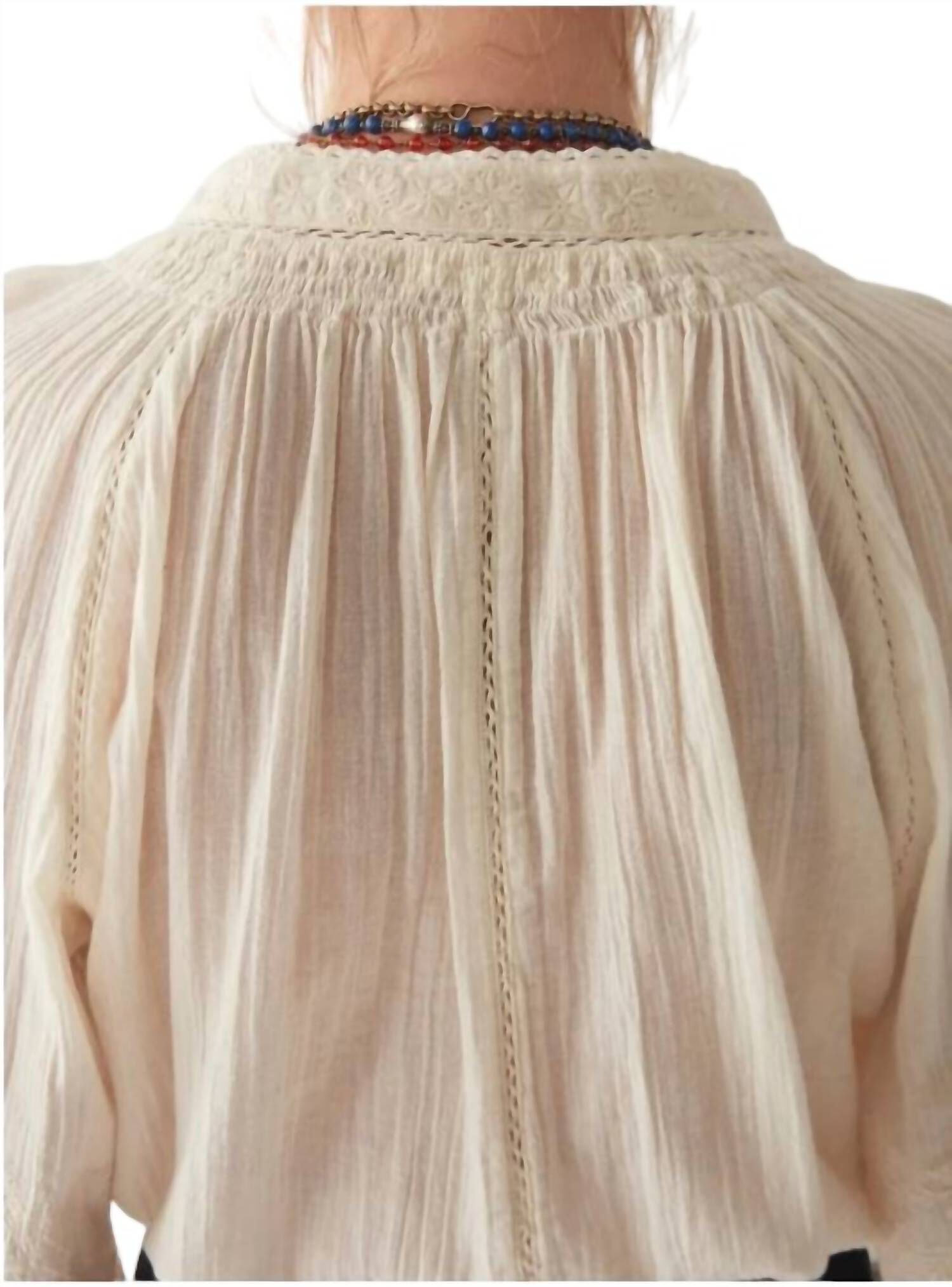 CORSICA SANDRINE BLOUSE TOP, Off White / White, alternate image number 1