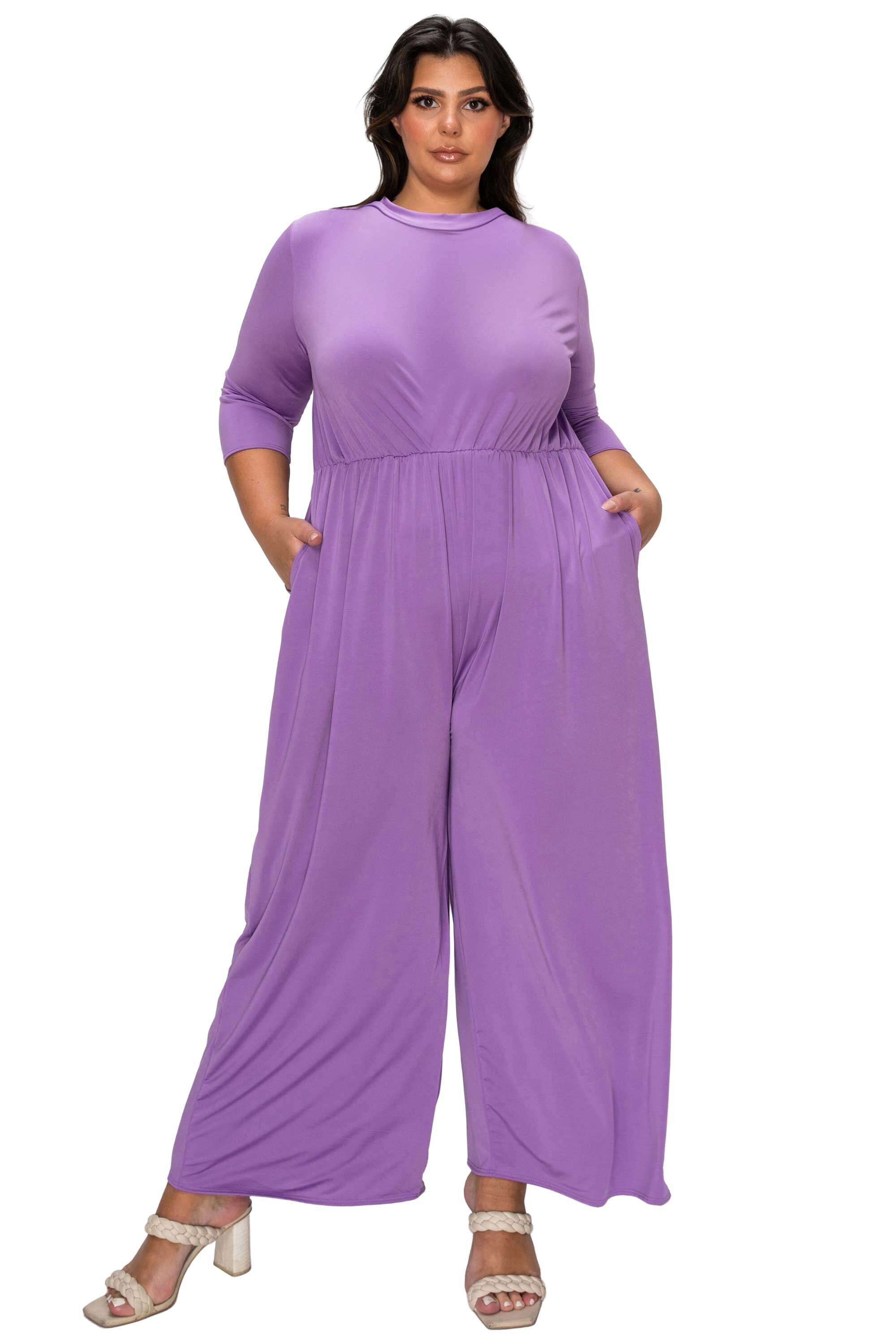 Summer Wide Leg Pocket Jumpsuit, Lilac / Lilac, hi-res image number 0