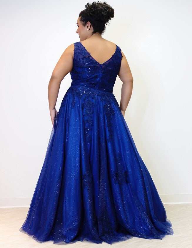 ALL THINGS LACE FORMAL GOWN, Midnight / Navy, alternate image number null
