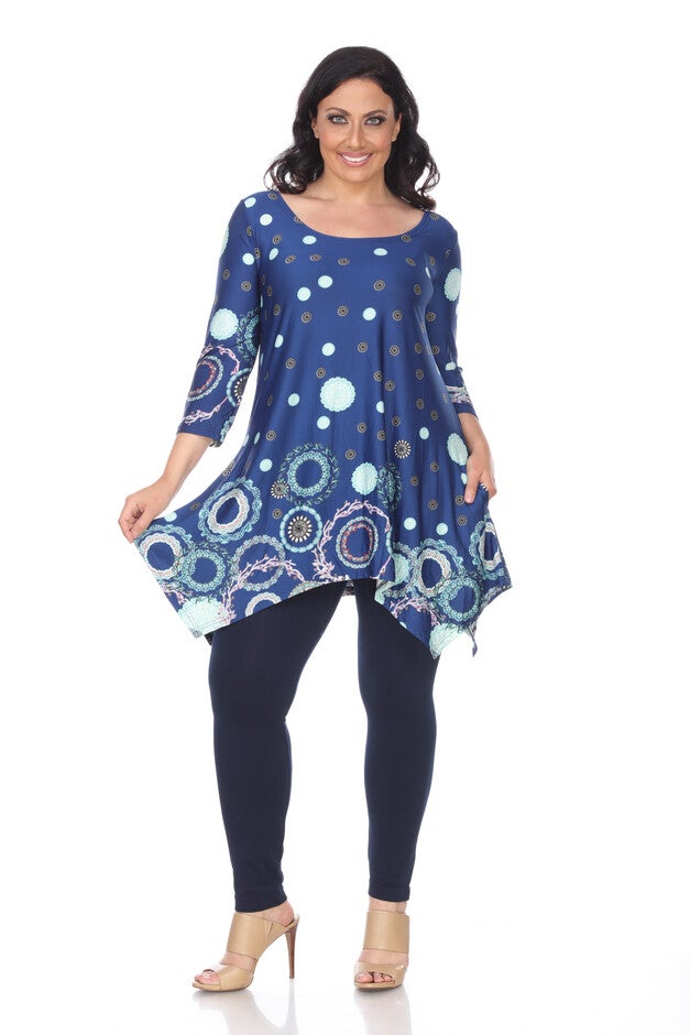 Erie Tunic Top, Royal / Royal Blue, alternate image number null