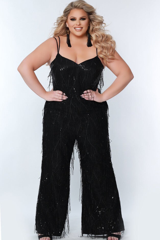 FRINGE IS IN JUMPSUIT, Black / Black, hi-res image number null
