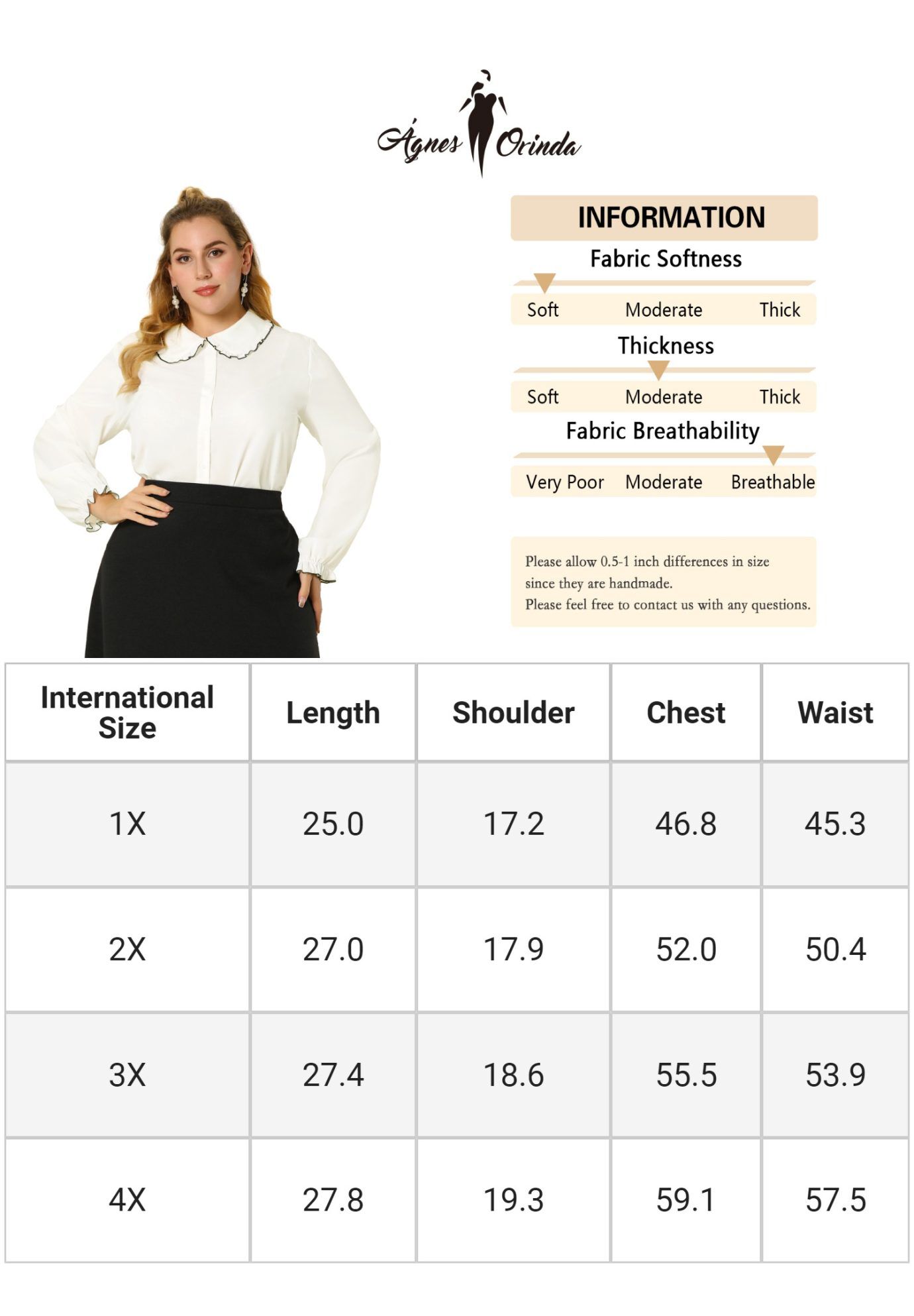 PETER PAN LONG SLEEVE CHIFFON BUTTON DOWN SHIRT, White / White, alternate image number 4