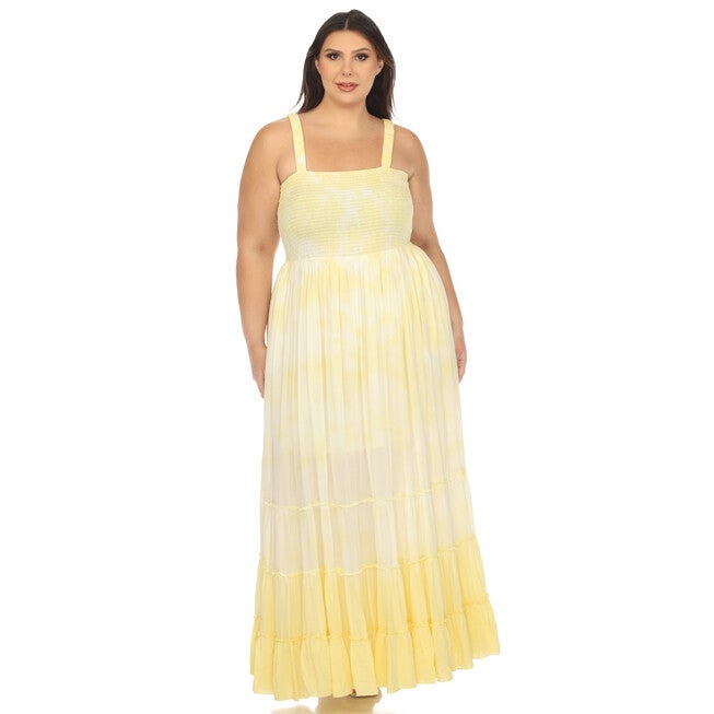 Smocked Ruffle Maxi Dress, , alternate image number null
