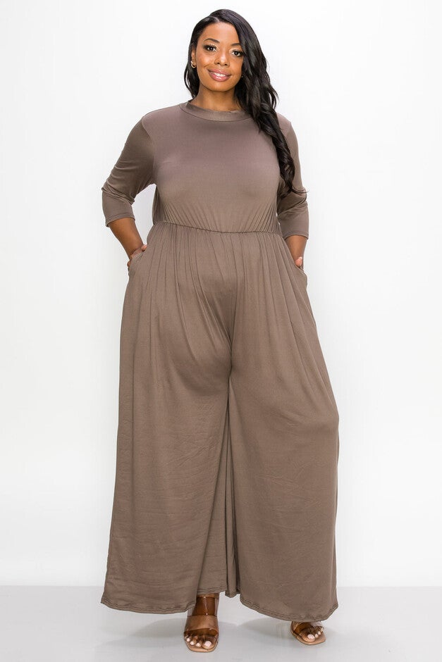 SIENNA JUMPSUIT, Mocha / Mocha, hi-res image number 0