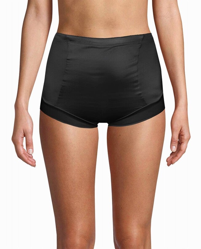 2-PACK SHINY MICRO HIGH WAISTED SHAPING BRIEFS, Dune Dust And Black / Black, hi-res image number null