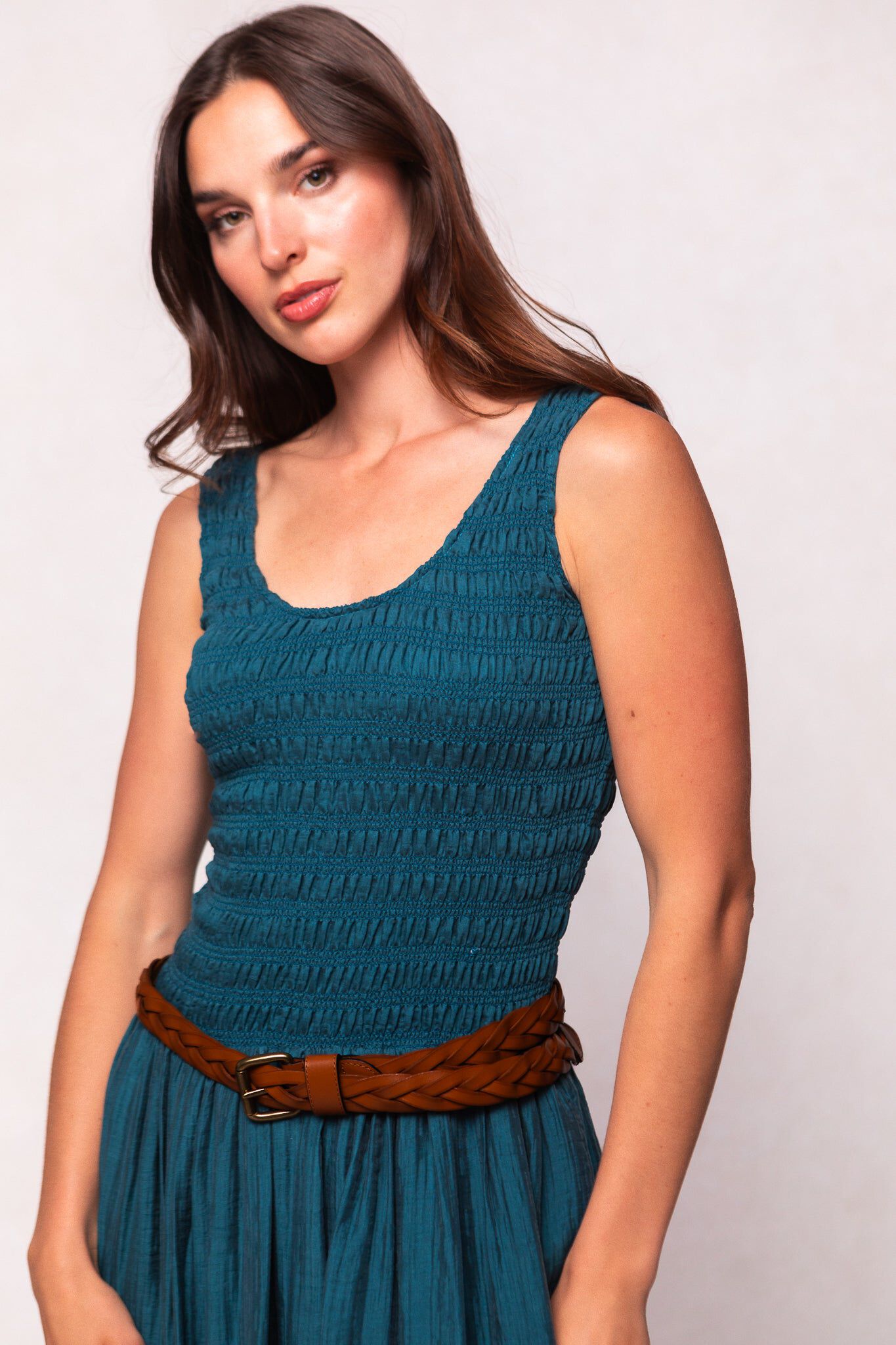 Marlow Dress, Teal / Teal, alternate image number 3