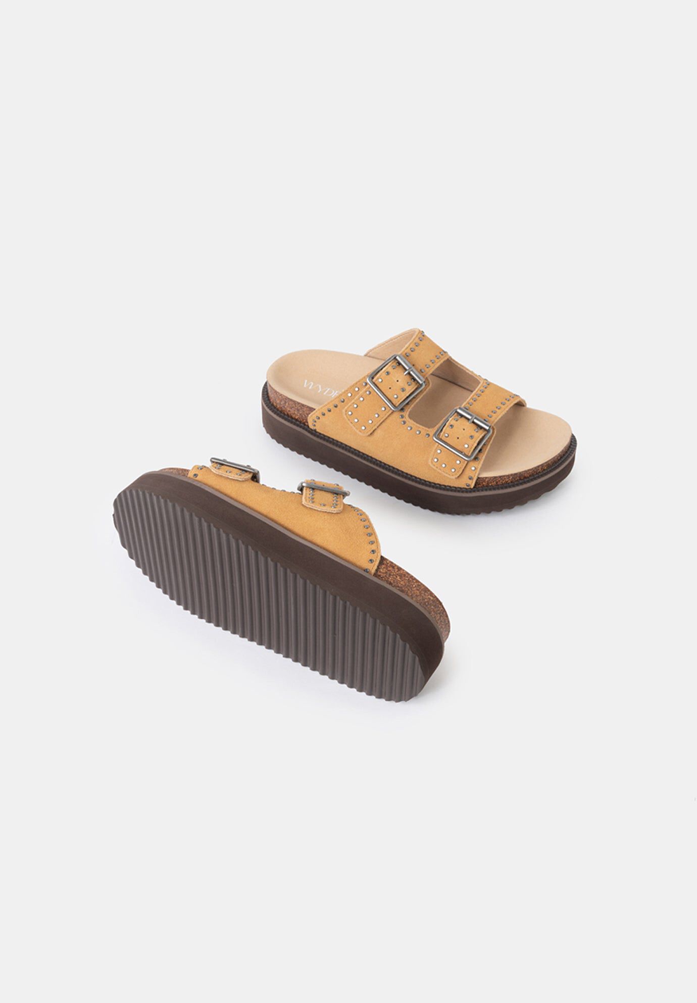 Murphy Footbed Slides, Caramel / Yellow, alternate image number 3