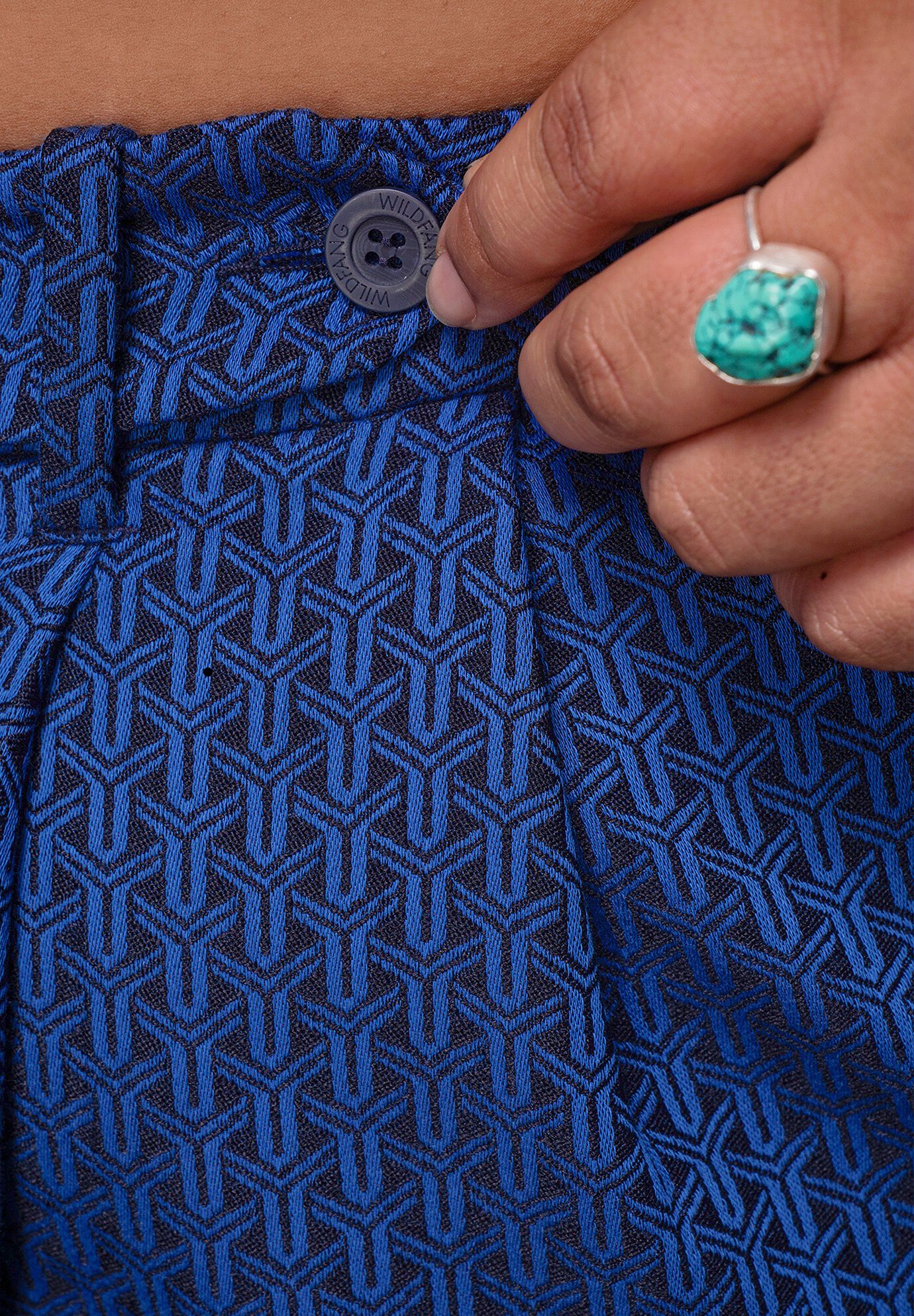 The Empower Jacquard Wide Leg Trouser, COBALT BLUE / Cobalt, alternate image number 3