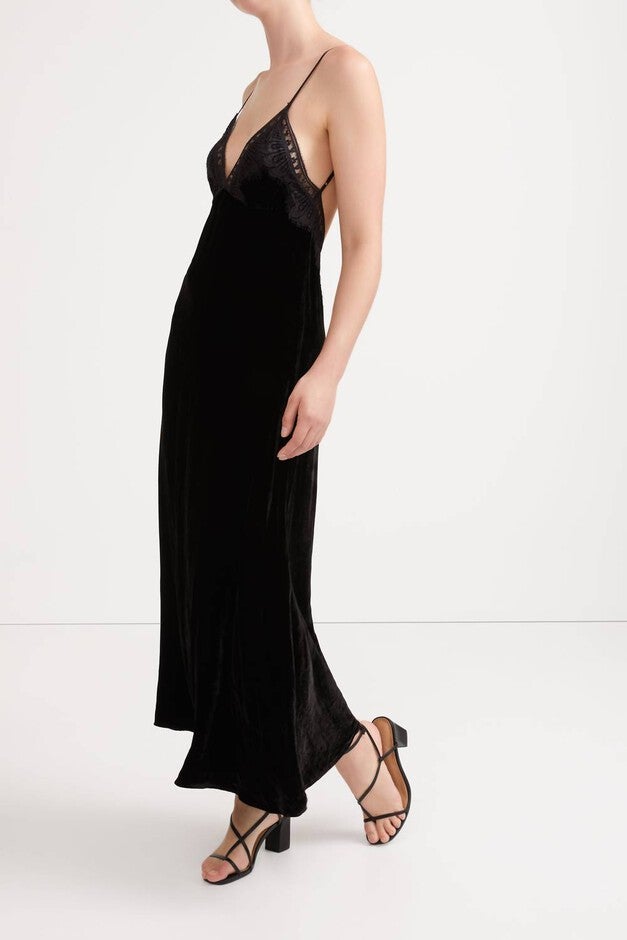 FREYA SLIP DRESS IN BLACK, , alternate image number null