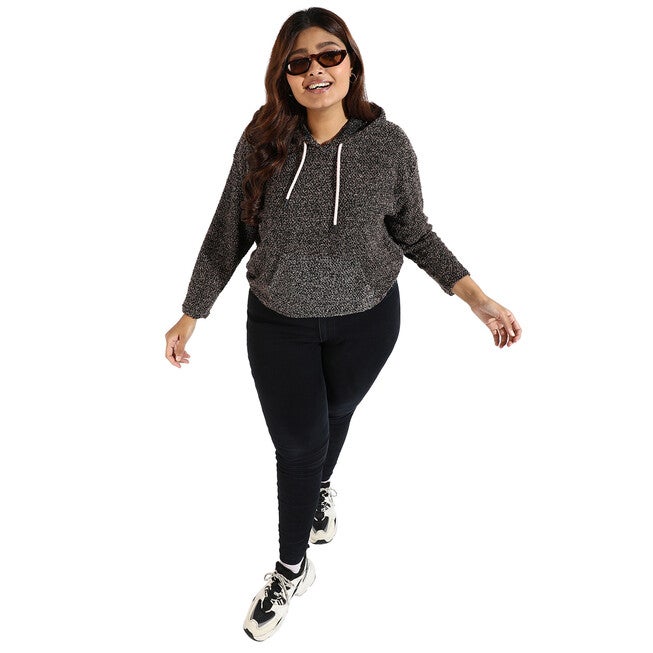 Grey Textured Sweatshirt, , alternate image number 8
