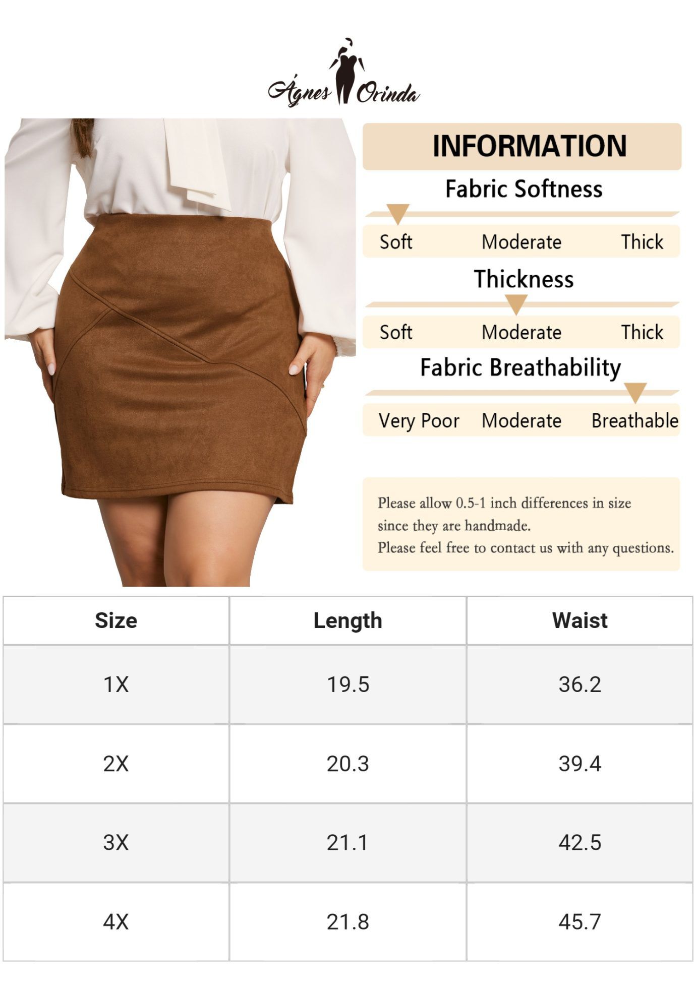 Faux Suede High Waist Bodycon Mini Skirt, Brown / Brown, alternate image number 2