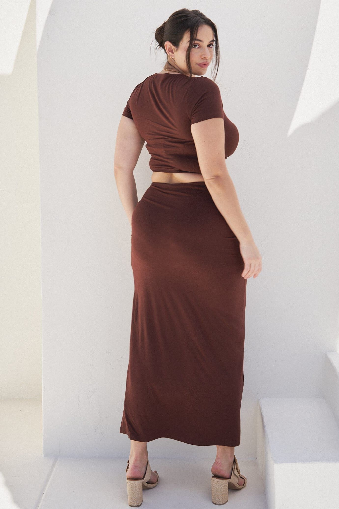 Skylar Baby Tee, Chocolate / Brown, alternate image number 2