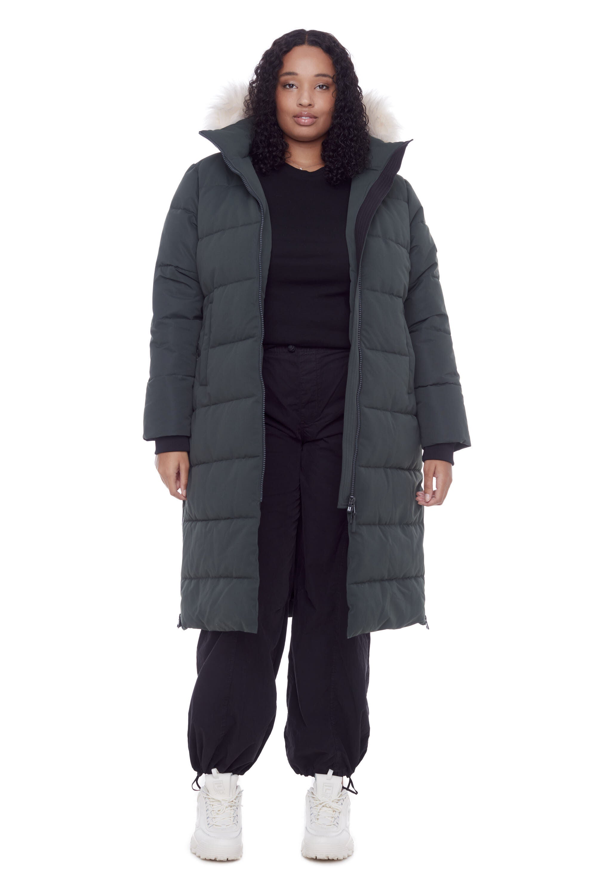 Women&#39;s Plus Size - KLUANE | Vegan Down Recycled Ultra Long Winter Parka, Water Repellent, Green / Quetzal Green, hi-res image number 0