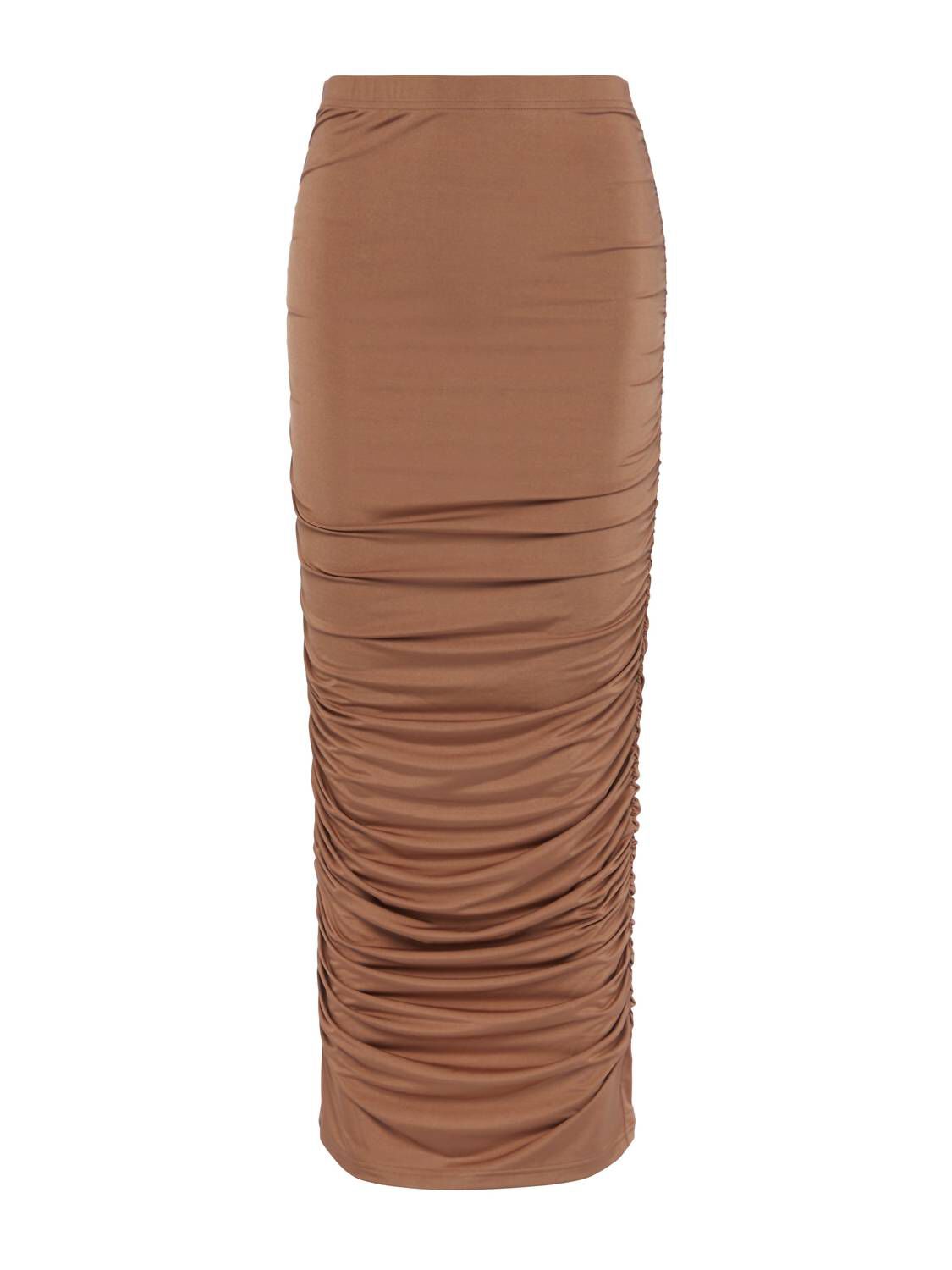 OTIS PENCIL SKIRT IN GINGER SNAP, Ginger Snap / Beige, alternate image number 4