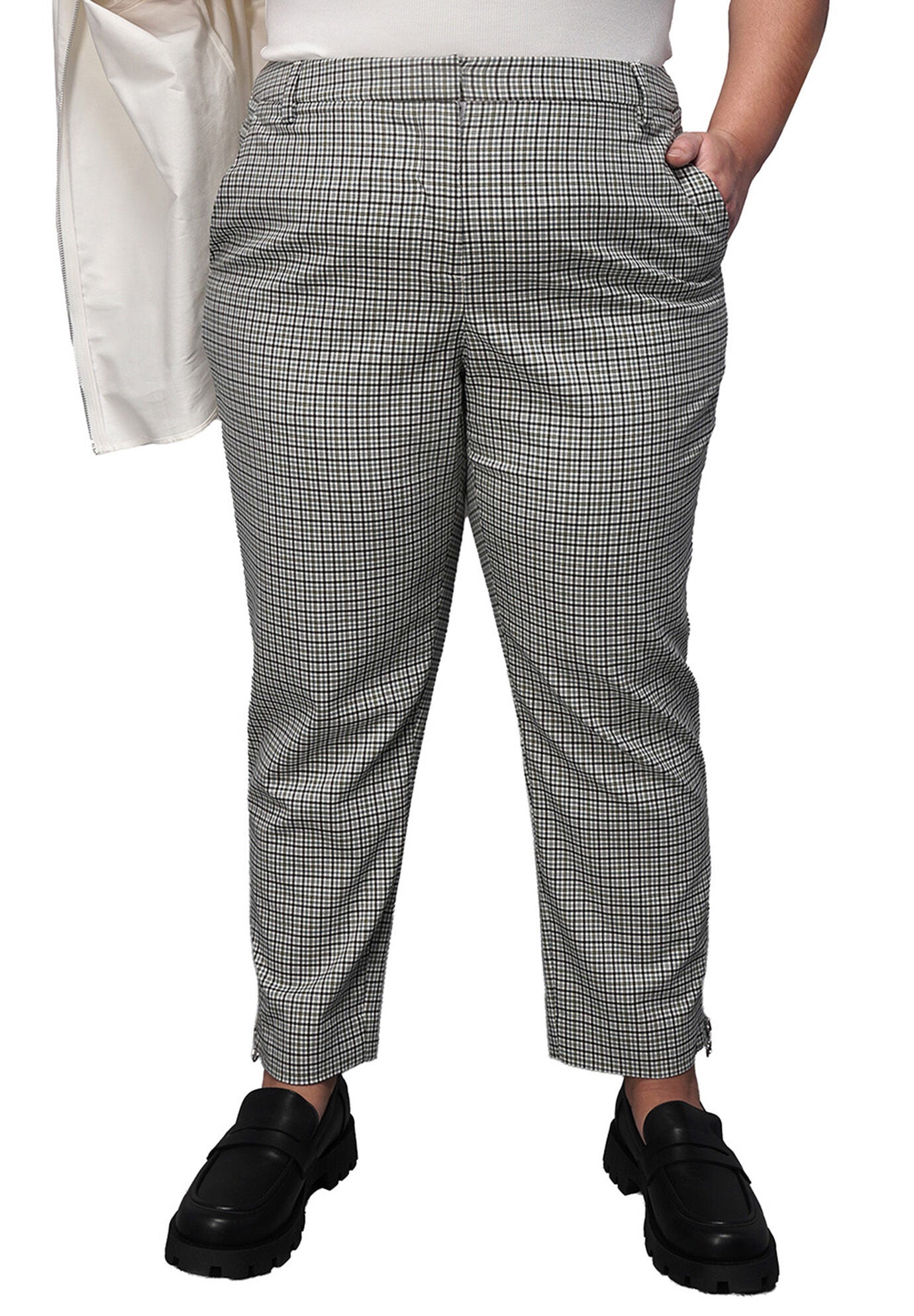 The Empower Zipper Slim Crop Pant, DARK TEAL / Teal, hi-res image number 0