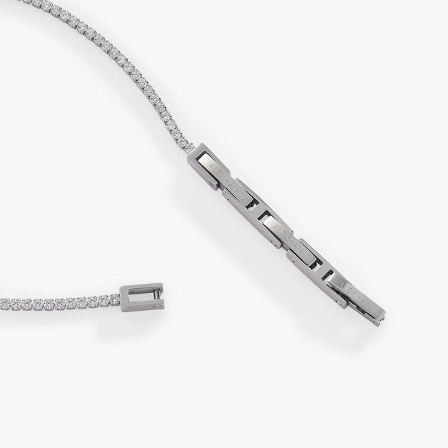 Mini Tennis Bracelet, Silver / Silver, alternate image number 1