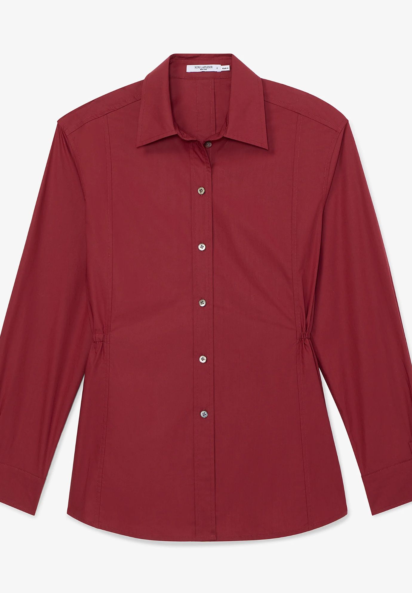 Bentley Al Fresco Shirt - Cotton Poplin, Cinnabar / Red, alternate image number 4