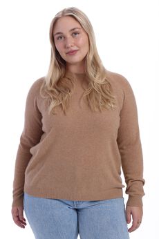 Cashmere Long Sleeve Shrunken Crew