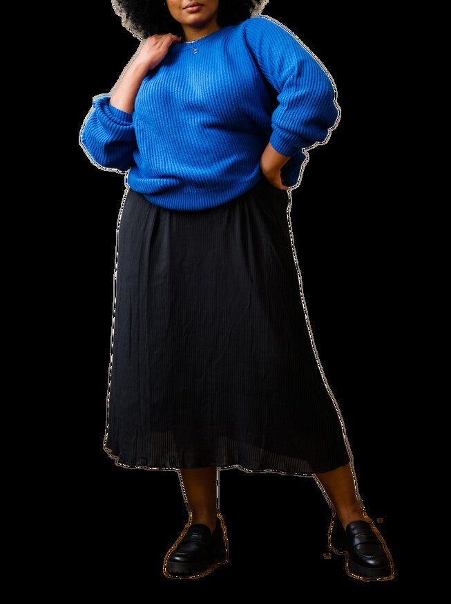 Bessie Pleated Skirt, Black / Black, hi-res image number null