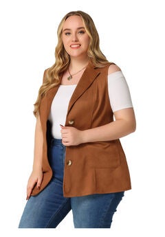 LAPEL SUEDE UTILITY  VEST