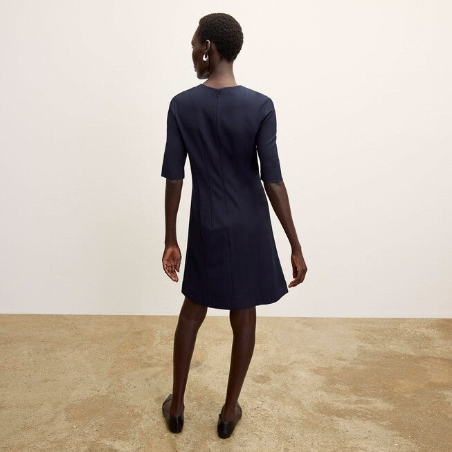 Emily Dress - Recycled WonderTex, Dark Navy / Navy, alternate image number 1