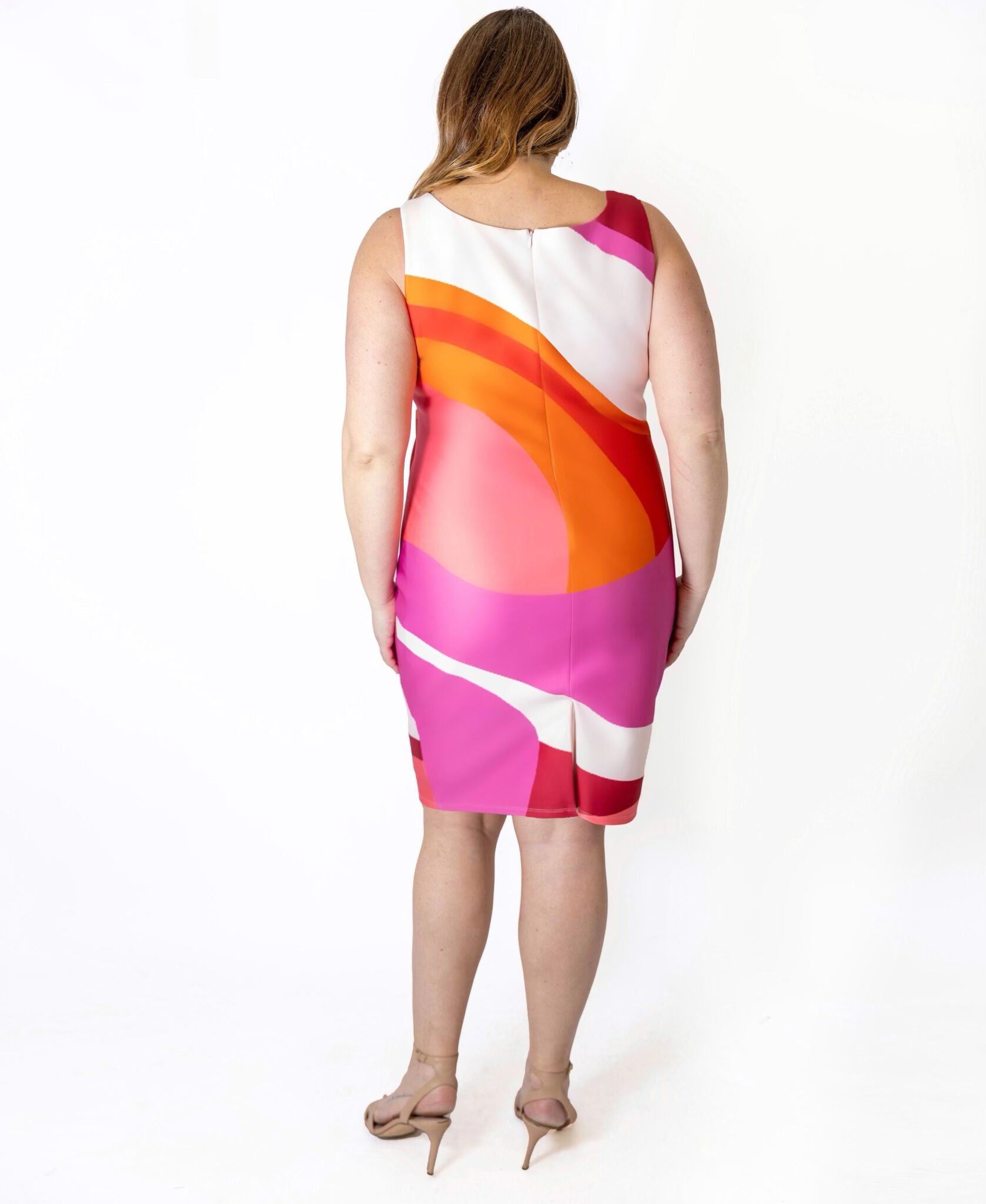 Abstract Scuba Sheath Dress, , alternate image number 4