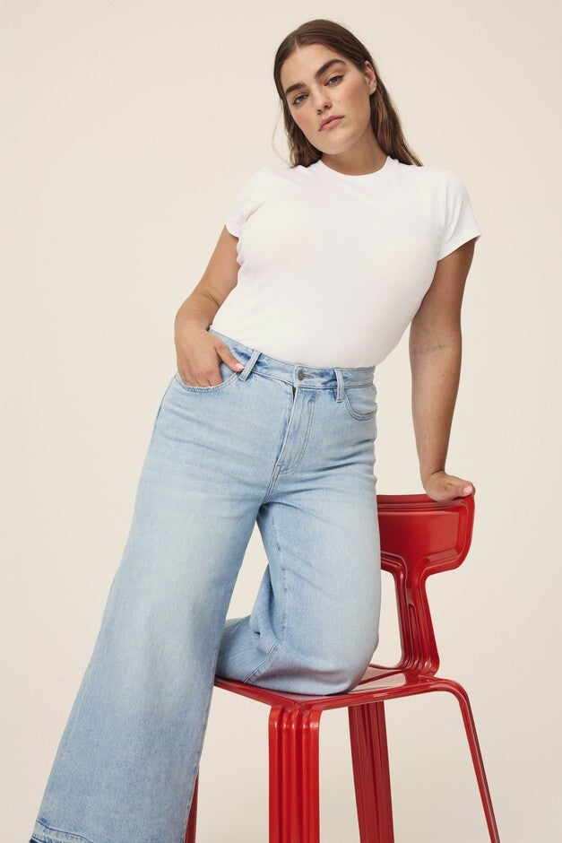 ICN PLUS - CROPPED WIDE LEG JEANS | ICE AGE, ICE AGE / Light Blue, alternate image number 1