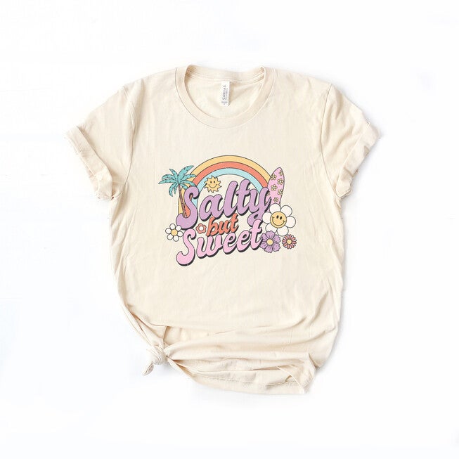 Salty But Sweet Short Sleeve Graphic Tee, Cream / Cream, hi-res image number 0