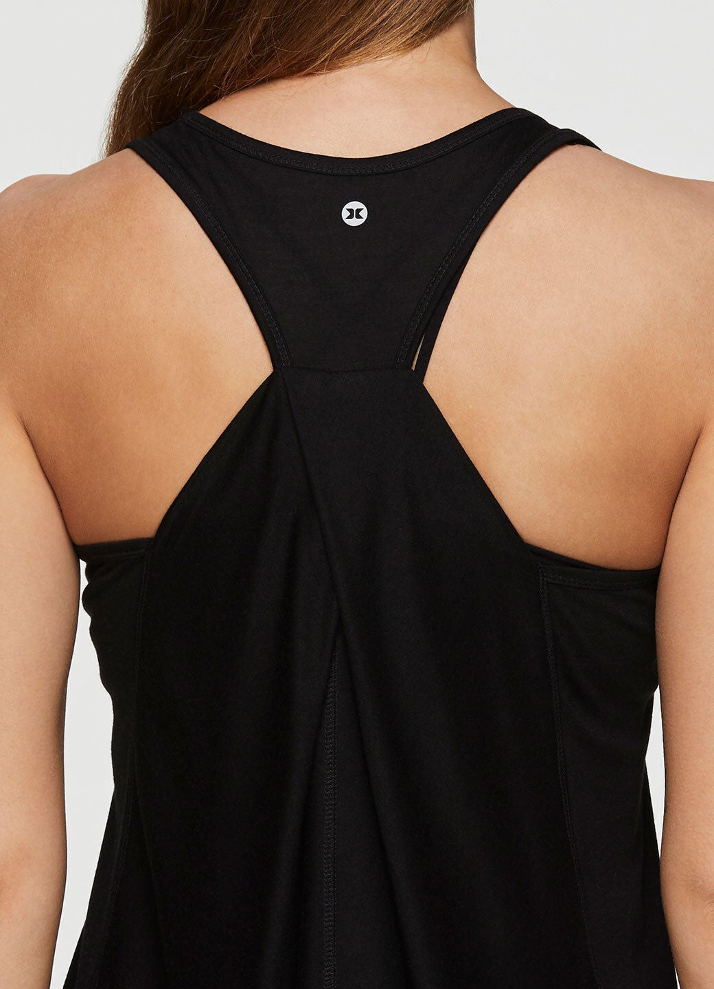 Prime Relaxed Twist Back Tank Top, Black / Black, alternate image number 3