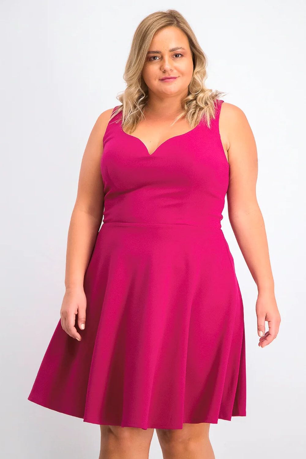 B Darlin Women's Trendy Plus Size Scuba Fit & Flare Dress Dark Purple Size 20, , alternate image number 4