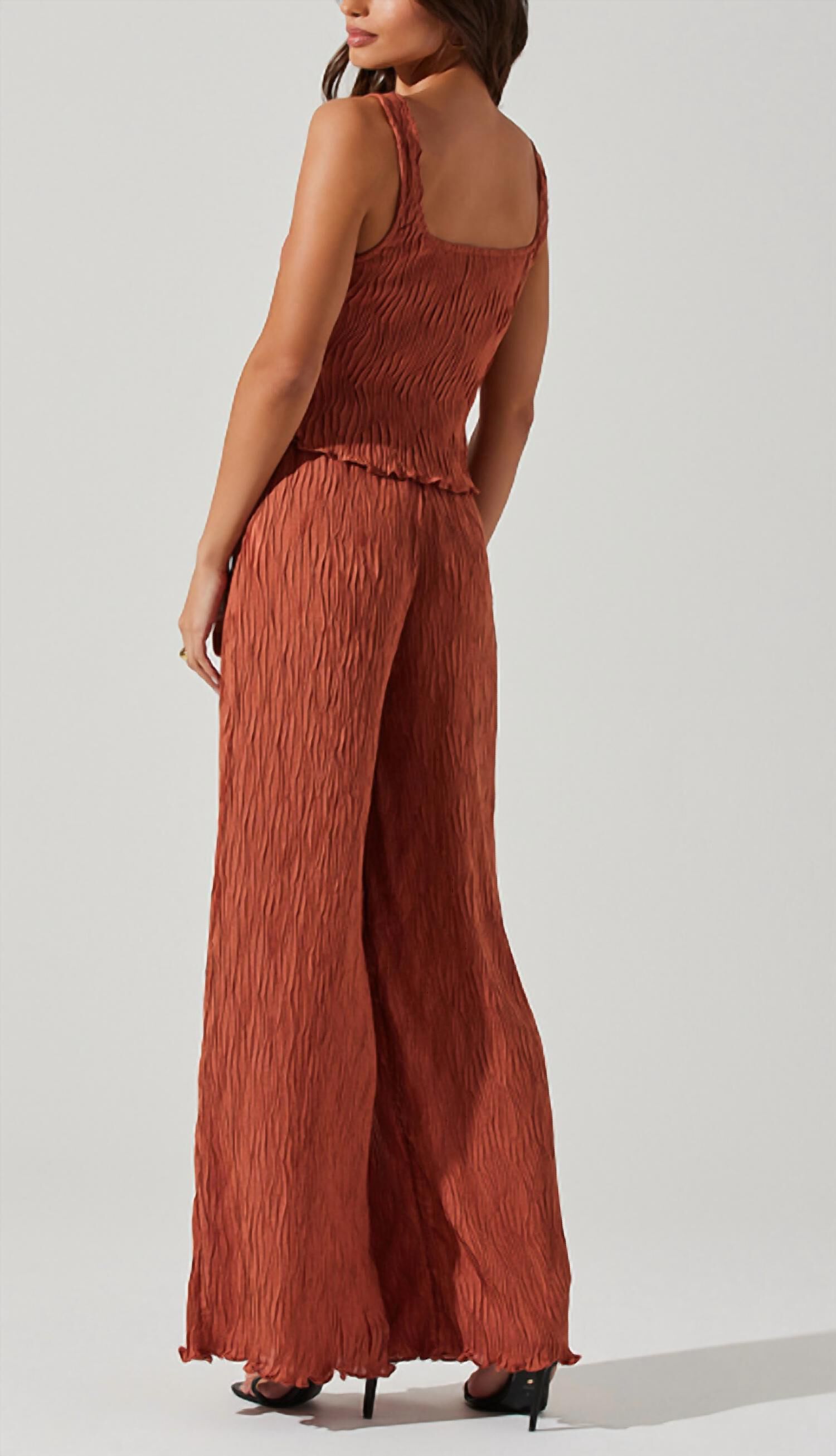 JANESA RUST PANT IN BROWN, Brown / Brown, alternate image number 2