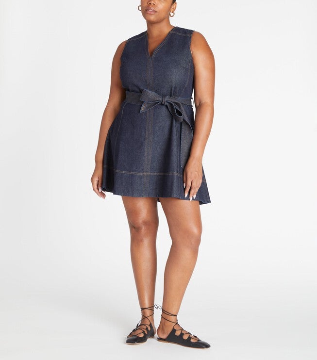 Reina Dress, Indigo / Dark Wash, hi-res image number 0