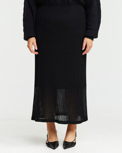 Oxford Black Metallic Knit Skirt
