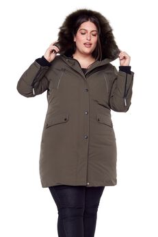 LAURENTIAN | Vegan Down Recycled Long Parka Winter With Faux Fur Hood
