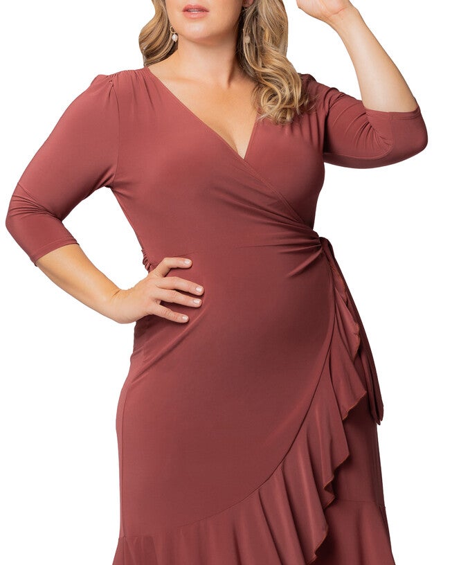 Whimsy Wrap Dress, MARSALA / Sienna, alternate image number 2