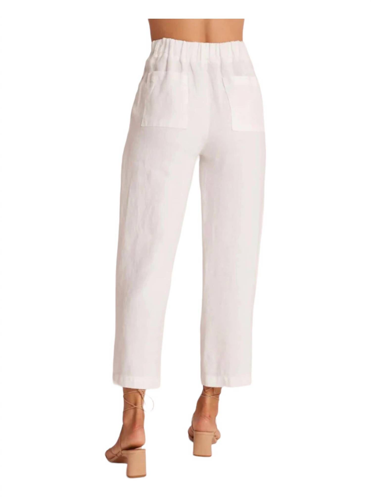 Relaxed Pleat Front Trouser, White / White, alternate image number 1