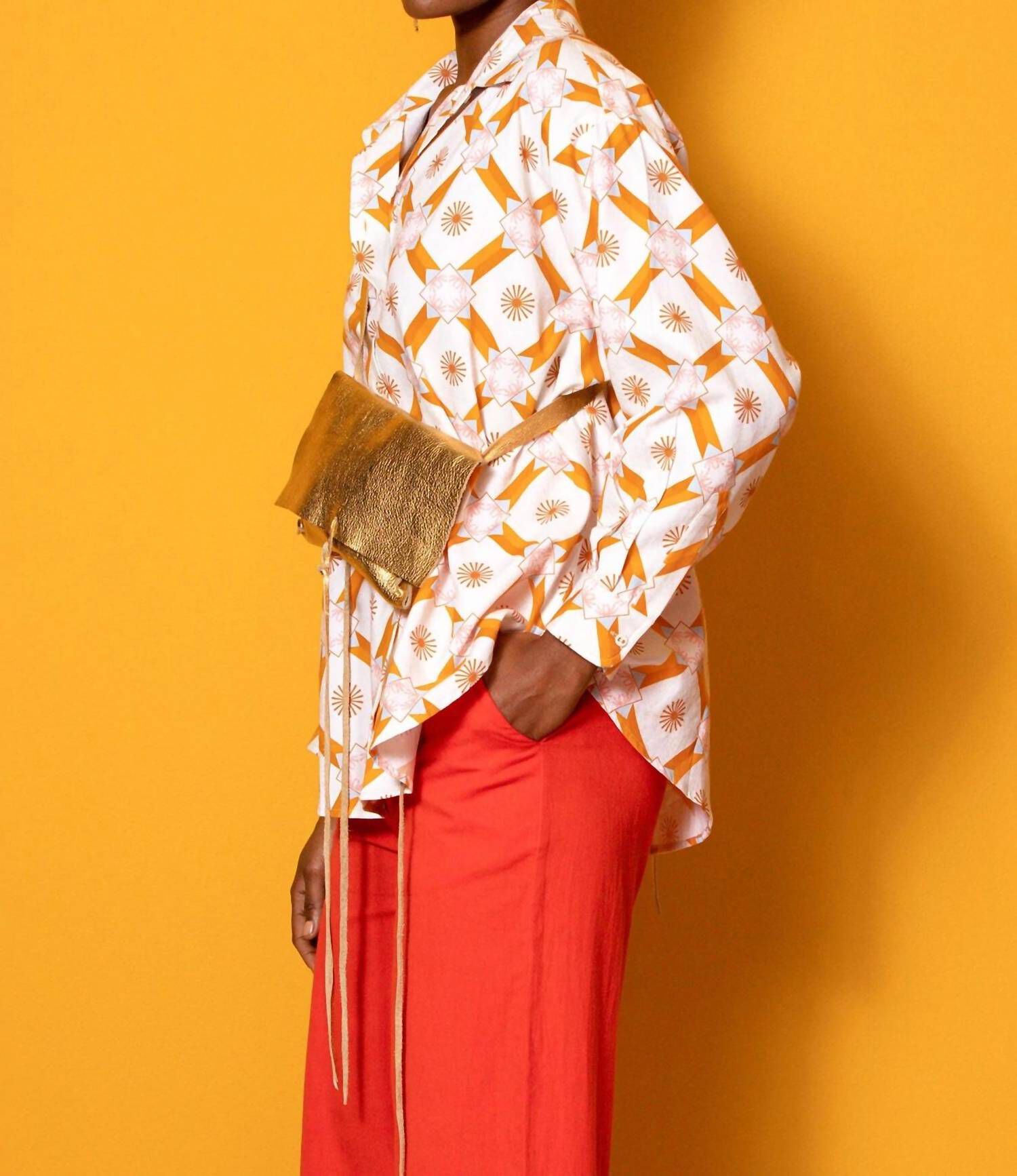 BOYFRIEND SHIRT IN SOL ELEMENTS, Sol Elements / Yellow, alternate image number 3