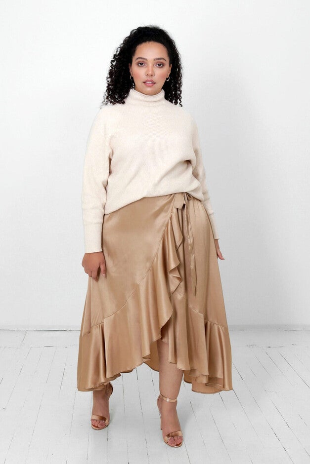 Juliette Wrap Skirt, Nude / Tan, hi-res image number 0